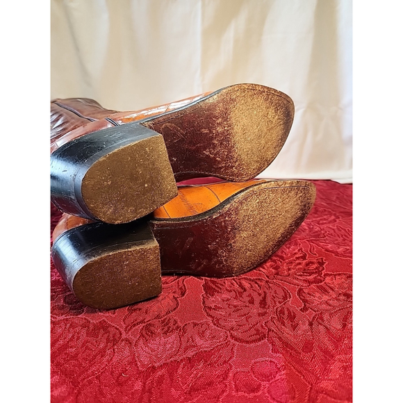 Vintage Durango Eel Skin Leather Western Cowgirl Boots Size 6B - Picture 5 of 12